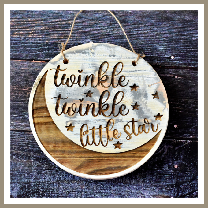 Drewniana tabliczka "Twinkle Twinkle Little Star"