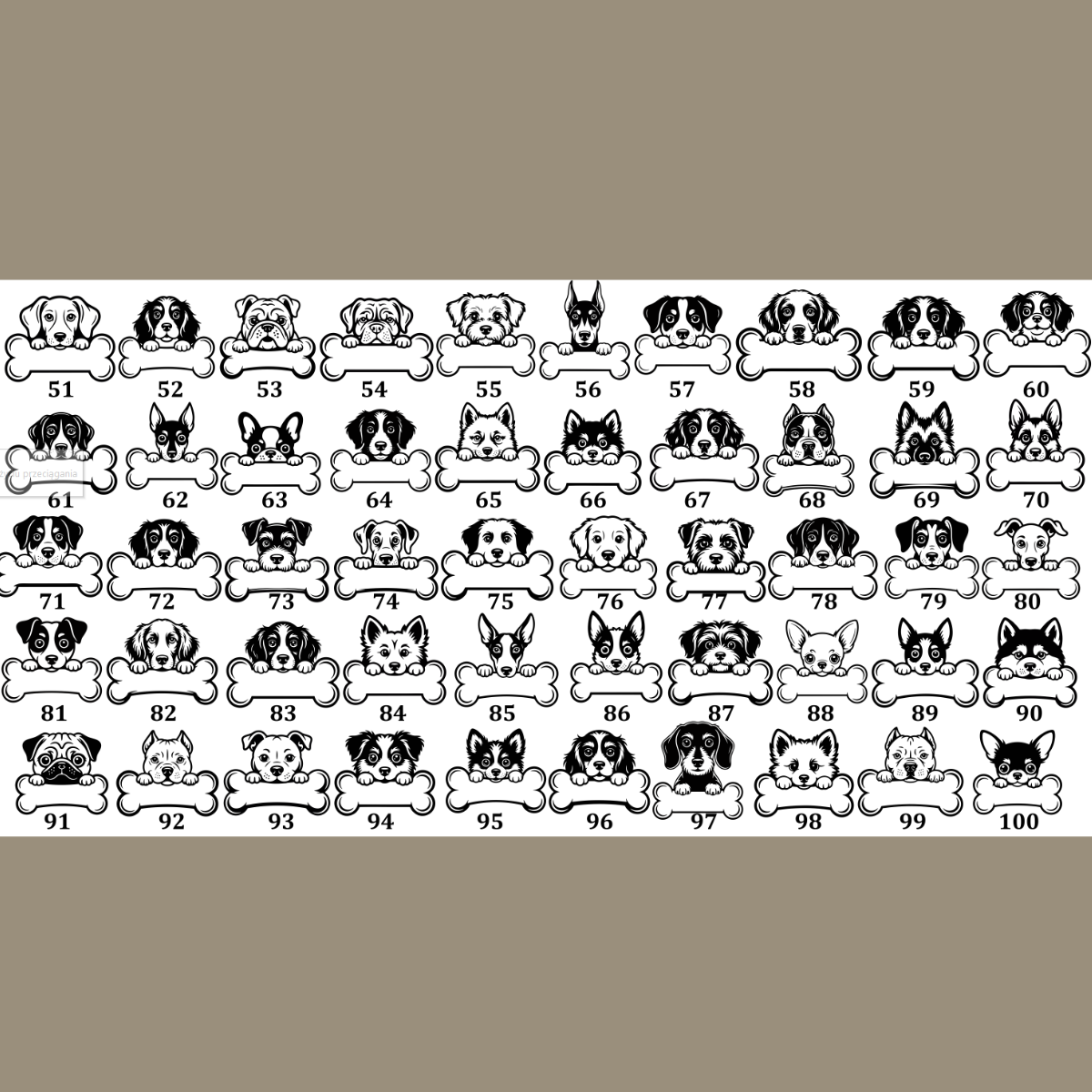 Personalizowana drewniana bombka z psem – 100 ras do wyboru, grawer z imieniem